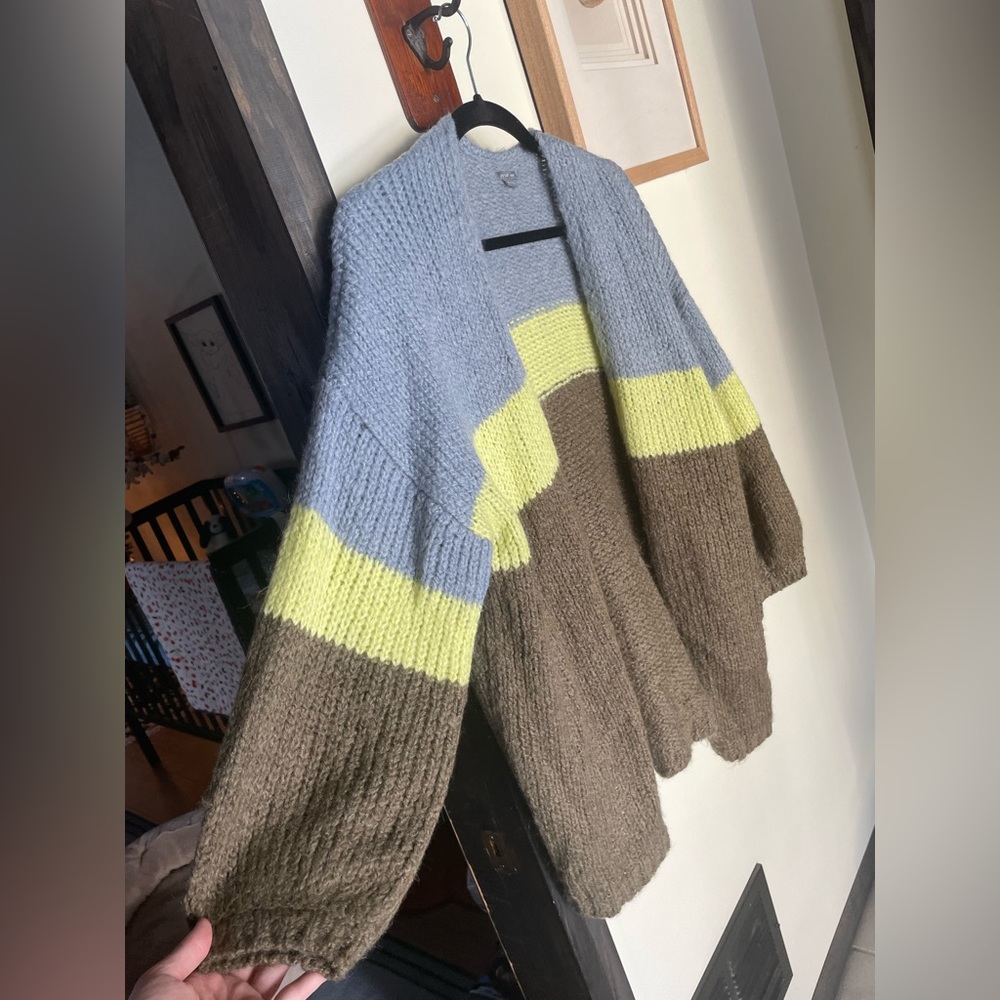 Color block aerie sweater cardigan